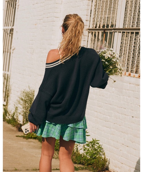 ROXY(ロキシー)の「ROXY ウィメンズ SURF SCHOOL V NECK セーター 【2026年春夏モデル】/ロキシーブイネックニット(ニット/セーター・レディース・ネイビー・MEDIUM/SMALL)」の9枚目の写真