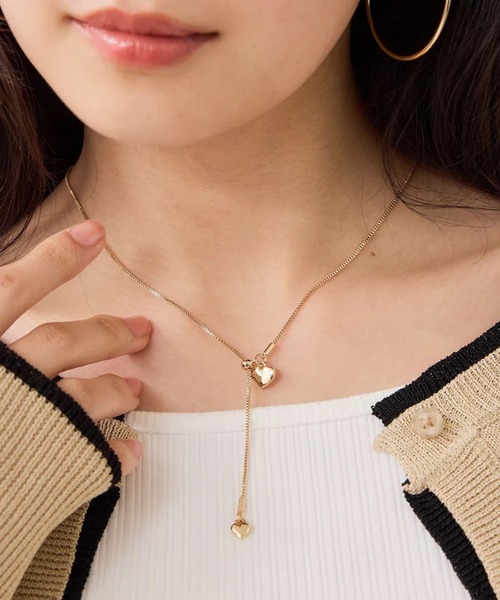 VIS（ビス）の「ハートドロップネックレス（ネックレス・レディース・シルバー/ゴールド・FREE）」の16枚目の写真