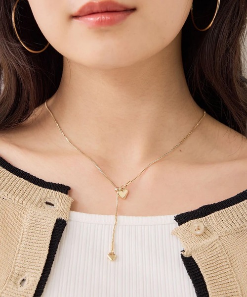 VIS（ビス）の「ハートドロップネックレス（ネックレス・レディース・シルバー/ゴールド・FREE）」の17枚目の写真