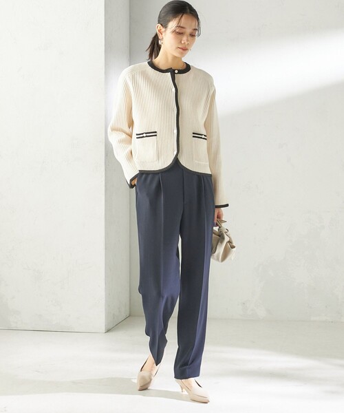 SHIPS（シップス）の「〈接触冷感 / UVカット〉Refinel テーパード パンツ（セレモニー対応可）（その他パンツ・レディース・ベージュ系/ネイビー/アイボリー・36/34/38/40）」の15枚目の写真