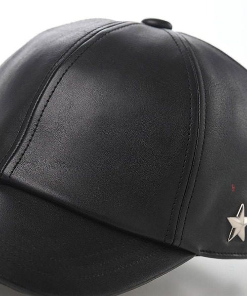 schott（ショット）の「Schott-One Ster Lether Cap（キャップ・メンズ・ブラック・FREE）」の2枚目の写真