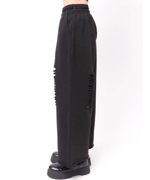 EVRIS（エヴリス）の「レースドッキングダメージスウェットワイドパンツ【セットアップ着用可能】春服（スウェットパンツ・レディース・その他1/ブラック/グレー・FREE）」の18枚目の写真