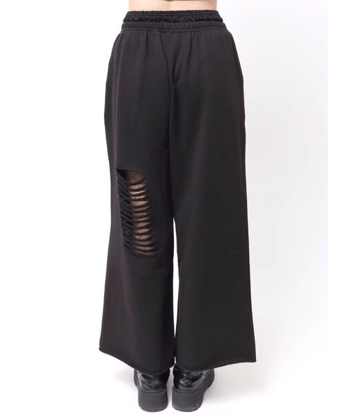 EVRIS（エヴリス）の「レースドッキングダメージスウェットワイドパンツ【セットアップ着用可能】春服（スウェットパンツ・レディース・その他1/ブラック/グレー・FREE）」の19枚目の写真