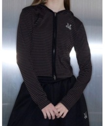 MUCENT（ムセント）の「【UNISEX】MUCENT／2WAYボーダージップ（パーカー）」