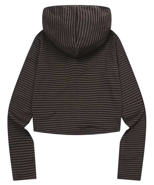 MUCENT(ムセント)の「【UNISEX】MUCENT/2WAYボーダージップ(パーカー・レディース・ブラック/チャコール・FREE)」の15枚目の写真