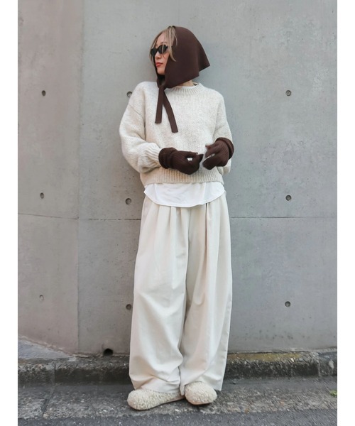 Ungrid（アングリッド）の「ラウンドロングスリーブTee（Tシャツ/カットソー・レディース・オフホワイト・FREE）」の17枚目の写真