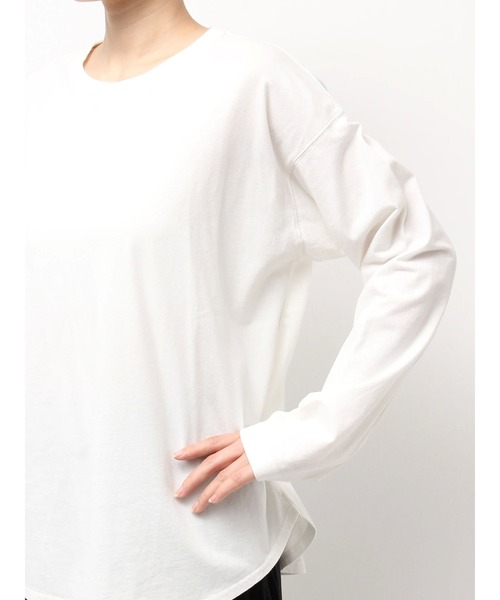 Ungrid（アングリッド）の「ラウンドロングスリーブTee（Tシャツ/カットソー・レディース・オフホワイト・FREE）」の5枚目の写真