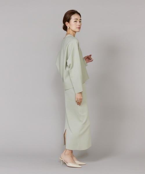 LE SOUK(ルスーク)の「ドルマンスリーブニットカーディガン【セットアップ対応】(カーディガン/ボレロ・レディース・ブラック/グリーン系その他・フリー)」の5枚目の写真