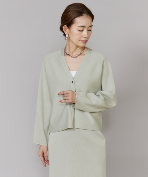 LE SOUK(ルスーク)の「ドルマンスリーブニットカーディガン【セットアップ対応】(カーディガン/ボレロ・レディース・ブラック/グリーン系その他・フリー)」の12枚目の写真