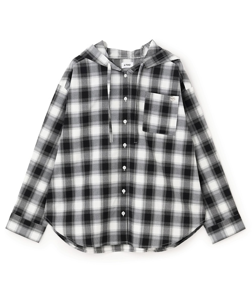 LOVETOXIC(ラブトキシック)の「【LTXC】チェックシャツパーカー(シャツ/ブラウス・キッズ・サックスブルー/ブラック・L:160cm/S:140cm/130cm/M:150cm)」の10枚目の写真