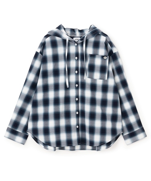 LOVETOXIC(ラブトキシック)の「【LTXC】チェックシャツパーカー(シャツ/ブラウス・キッズ・サックスブルー/ブラック・L:160cm/S:140cm/130cm/M:150cm)」の9枚目の写真