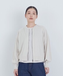 ペーパーポリエステルニットブルゾン