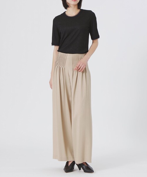 LOVELESS（ラブレス）の「フロントタックワイドパンツ（その他パンツ・レディース・グレー系その他/ブラック/ベージュ系その他4・34/36/38）」の5枚目の写真