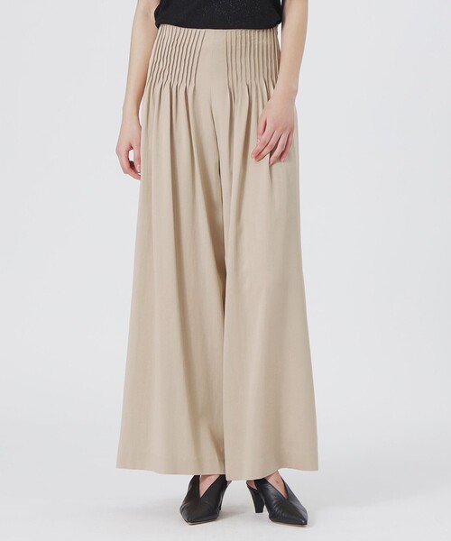 LOVELESS（ラブレス）の「フロントタックワイドパンツ（その他パンツ・レディース・グレー系その他/ブラック/ベージュ系その他4・34/36/38）」の3枚目の写真