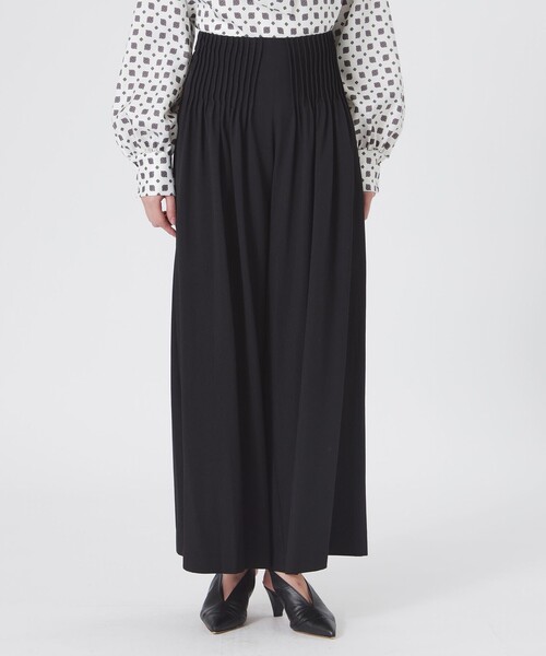 LOVELESS（ラブレス）の「フロントタックワイドパンツ（その他パンツ・レディース・グレー系その他/ブラック/ベージュ系その他4・34/36/38）」の2枚目の写真