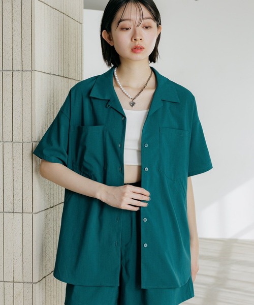 PAGEBOY(ページボーイ)の「クールイージードロストシャツ(シャツ/ブラウス・レディース・ブラック/オフホワイト/ダークグリーン・FREE)」の3枚目の写真