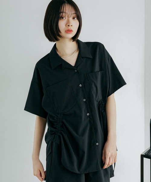 PAGEBOY(ページボーイ)の「クールイージードロストシャツ(シャツ/ブラウス・レディース・ブラック/オフホワイト/ダークグリーン・FREE)」の14枚目の写真