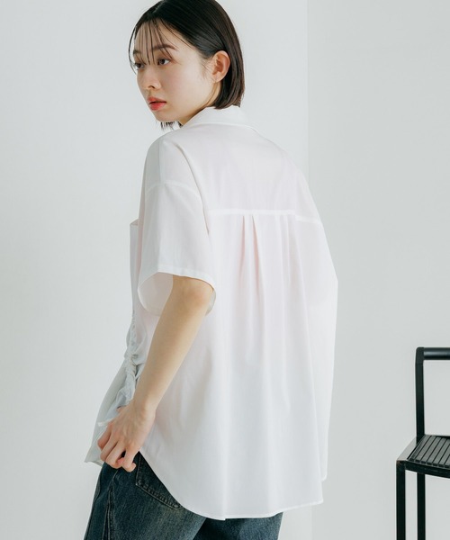 PAGEBOY(ページボーイ)の「クールイージードロストシャツ(シャツ/ブラウス・レディース・ブラック/オフホワイト/ダークグリーン・FREE)」の9枚目の写真