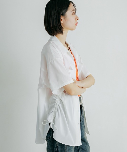 PAGEBOY(ページボーイ)の「クールイージードロストシャツ(シャツ/ブラウス・レディース・ブラック/オフホワイト/ダークグリーン・FREE)」の10枚目の写真