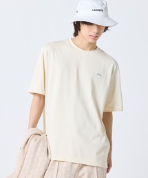 LACOSTE（ラコステ）の「二層構造 消臭 速乾 UVカット ワンポイント アウトラインロゴクルーネック半袖Tシャツ（Tシャツ/カットソー）」
