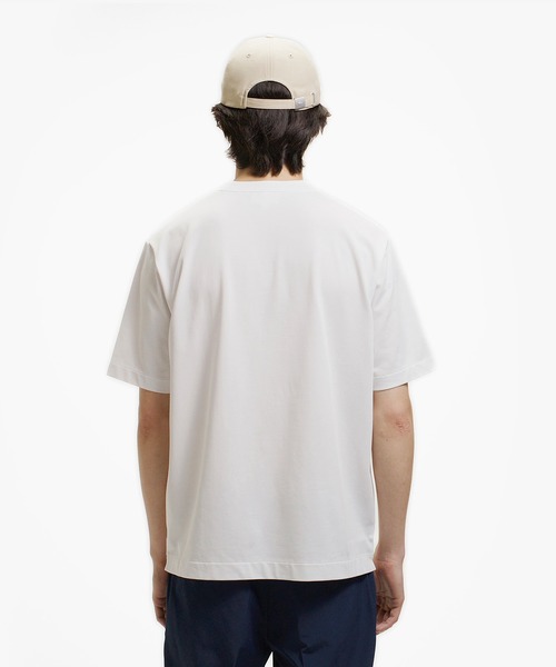 LACOSTE（ラコステ）の「二層構造 消臭 速乾 UVカット ワンポイント アウトラインロゴクルーネック半袖Tシャツ（Tシャツ/カットソー・メンズ・ホワイト/ブラック/グレイッシュブルー/オフホワイト/ピンク・3/6/5/4/2）」の7枚目の写真