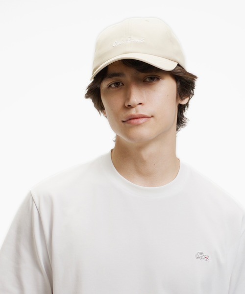 LACOSTE（ラコステ）の「二層構造 消臭 速乾 UVカット ワンポイント アウトラインロゴクルーネック半袖Tシャツ（Tシャツ/カットソー・メンズ・ホワイト/ブラック/グレイッシュブルー/オフホワイト/ピンク・3/6/5/4/2）」の8枚目の写真