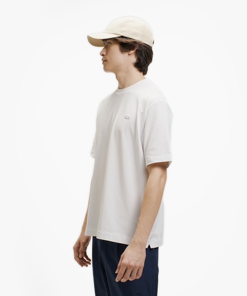 LACOSTE（ラコステ）の「二層構造 消臭 速乾 UVカット ワンポイント アウトラインロゴクルーネック半袖Tシャツ（Tシャツ/カットソー・メンズ・ホワイト/ブラック/グレイッシュブルー/オフホワイト/ピンク・3/6/5/4/2）」の10枚目の写真