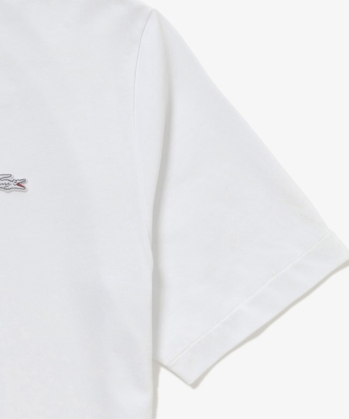 LACOSTE（ラコステ）の「二層構造 消臭 速乾 UVカット ワンポイント アウトラインロゴクルーネック半袖Tシャツ（Tシャツ/カットソー・メンズ・ホワイト/ブラック/グレイッシュブルー/オフホワイト/ピンク・3/6/5/4/2）」の15枚目の写真