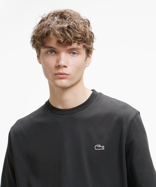 LACOSTE（ラコステ）の「二層構造 消臭 速乾 UVカット ワンポイント アウトラインロゴクルーネック半袖Tシャツ（Tシャツ/カットソー・メンズ・ホワイト/ブラック/グレイッシュブルー/オフホワイト/ピンク・3/6/5/4/2）」の19枚目の写真