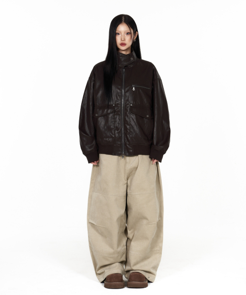 IDWS(アイドンワナセル)の「Misty Leather Blouson Brown(ライダースジャケット・レディース・その他・1/2)」の19枚目の写真
