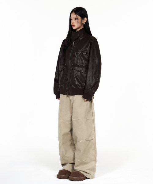 IDWS(アイドンワナセル)の「Misty Leather Blouson Brown(ライダースジャケット・レディース・その他・1/2)」の15枚目の写真