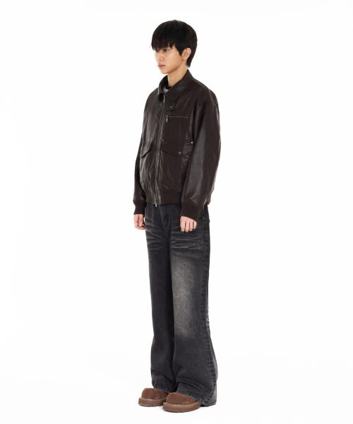 IDWS(アイドンワナセル)の「Misty Leather Blouson Brown(ライダースジャケット・レディース・その他・1/2)」の9枚目の写真