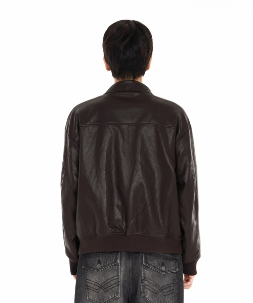 IDWS(アイドンワナセル)の「Misty Leather Blouson Brown(ライダースジャケット・レディース・その他・1/2)」の10枚目の写真