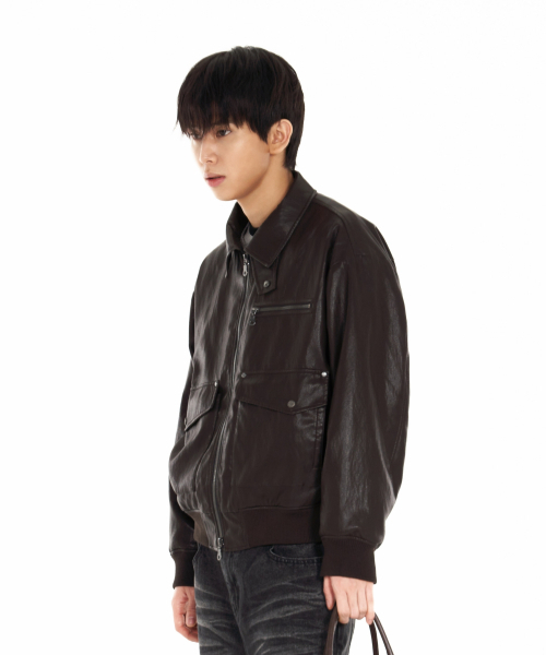 IDWS(アイドンワナセル)の「Misty Leather Blouson Brown(ライダースジャケット・レディース・その他・1/2)」の14枚目の写真