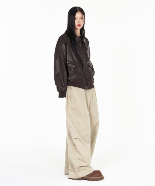IDWS(アイドンワナセル)の「Misty Leather Blouson Brown(ライダースジャケット・レディース・その他・1/2)」の3枚目の写真