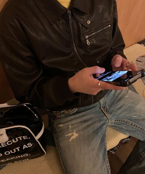 IDWS(アイドンワナセル)の「Misty Leather Blouson Brown(ライダースジャケット・レディース・その他・1/2)」の8枚目の写真