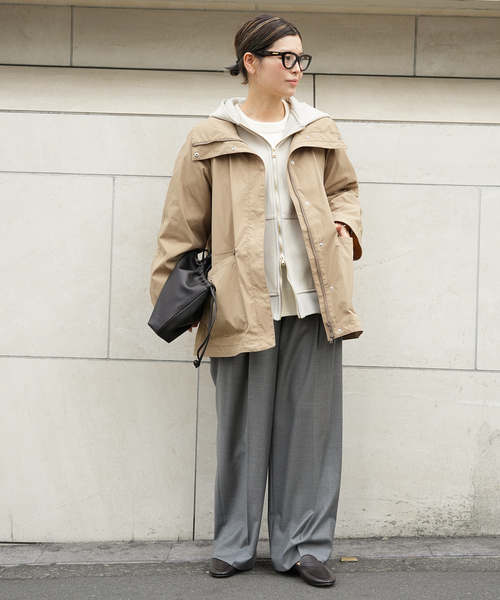 【CALUX/キャラクス】STAND UP COLLAR JACKET ベージュ CALUX/キャラクス】STAND UP COLLAR JACKET（その他ブルゾン／アウター