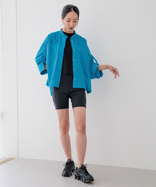 HEREIAM(ヘレイアム)の「【HEREIAM】BREEZEメッシュシャツ(シャツ/ブラウス・レディース・ブラック/ターコイズブルー/ホワイト/ダークベージュ・FREE)」の15枚目の写真
