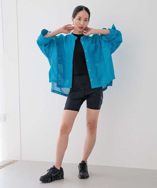 HEREIAM(ヘレイアム)の「【HEREIAM】BREEZEメッシュシャツ(シャツ/ブラウス・レディース・ブラック/ターコイズブルー/ホワイト/ダークベージュ・FREE)」の18枚目の写真