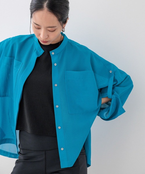 HEREIAM(ヘレイアム)の「【HEREIAM】BREEZEメッシュシャツ(シャツ/ブラウス・レディース・ブラック/ターコイズブルー/ホワイト/ダークベージュ・FREE)」の19枚目の写真