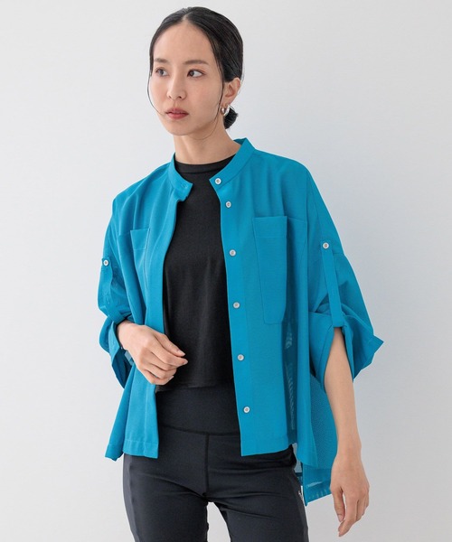 HEREIAM(ヘレイアム)の「【HEREIAM】BREEZEメッシュシャツ(シャツ/ブラウス・レディース・ブラック/ターコイズブルー/ホワイト/ダークベージュ・FREE)」の21枚目の写真