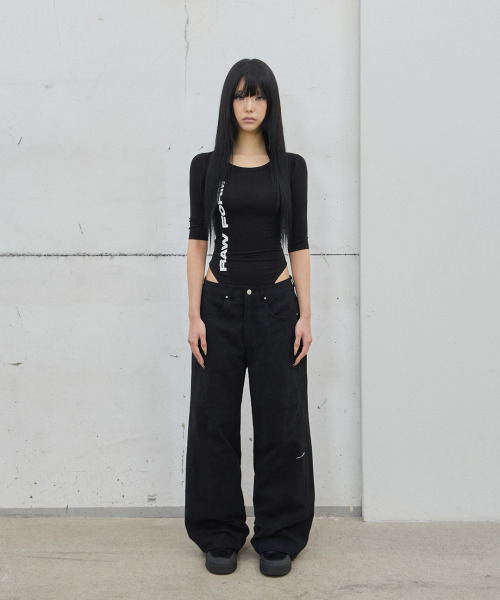 41PRAY（サイルプレイ）の「Multi-Panel Pants / Black（その他パンツ・レディース・ブラック・2/1）」の3枚目の写真
