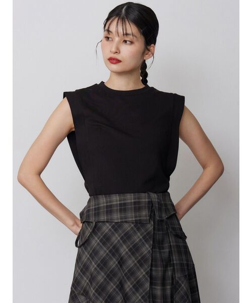 MURUA(ムルーア)の「【接触冷感】フレンチスリーブトップス 夏服(Tシャツ/カットソー・レディース・レッド/ホワイト/モカ/ブラック・FREE)」の16枚目の写真