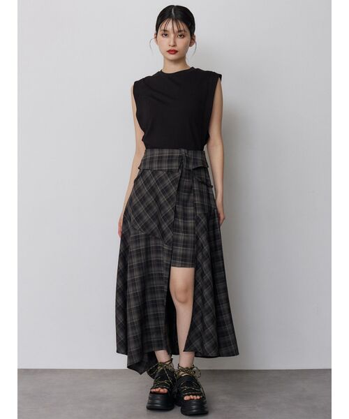 MURUA(ムルーア)の「【接触冷感】フレンチスリーブトップス 夏服(Tシャツ/カットソー・レディース・レッド/ホワイト/モカ/ブラック・FREE)」の13枚目の写真