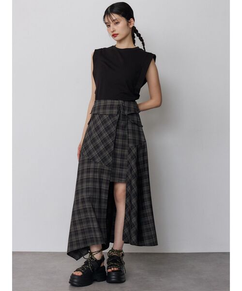 MURUA(ムルーア)の「【接触冷感】フレンチスリーブトップス 夏服(Tシャツ/カットソー・レディース・レッド/ホワイト/モカ/ブラック・FREE)」の12枚目の写真