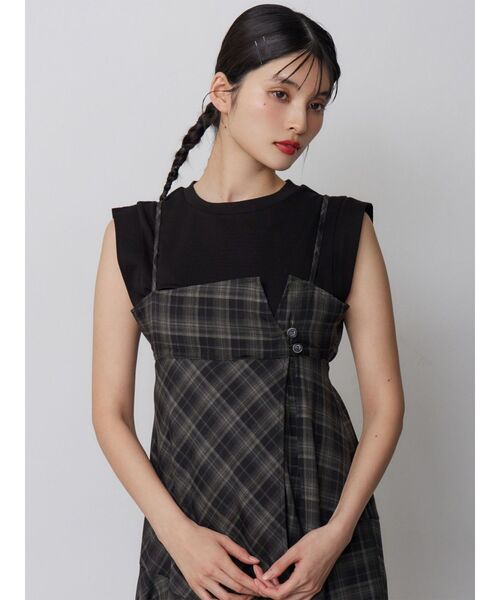 MURUA(ムルーア)の「【接触冷感】フレンチスリーブトップス 夏服(Tシャツ/カットソー・レディース・レッド/ホワイト/モカ/ブラック・FREE)」の10枚目の写真