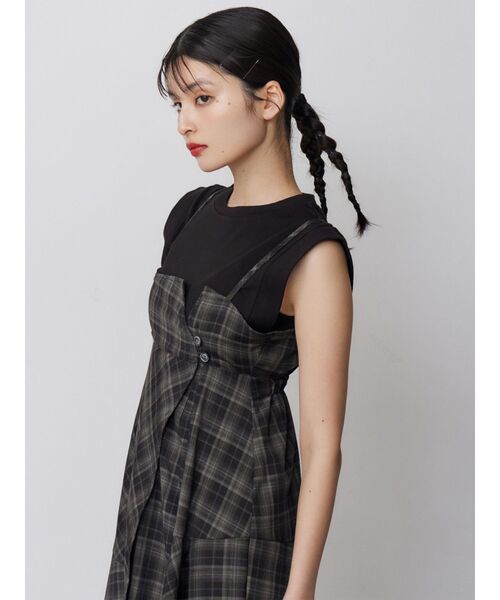 MURUA(ムルーア)の「【接触冷感】フレンチスリーブトップス 夏服(Tシャツ/カットソー・レディース・レッド/ホワイト/モカ/ブラック・FREE)」の8枚目の写真