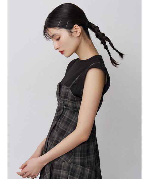 MURUA(ムルーア)の「【接触冷感】フレンチスリーブトップス 夏服(Tシャツ/カットソー・レディース・レッド/ホワイト/モカ/ブラック・FREE)」の7枚目の写真