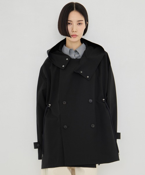 VACHEMENT（ヴァシュモン）の「【VACHEMENT/ヴァシュモン】グログランスタンドカラーブルゾン/春アウター（ブルゾン・レディース・ブラック/ライトベージュ・FREE）」の6枚目の写真