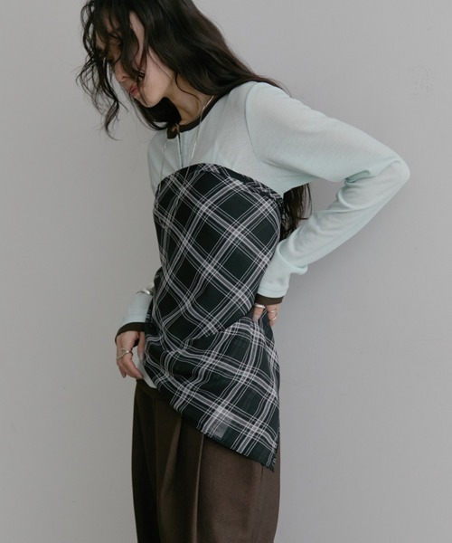 Aunt Marie's（アントマリーズ）の「チェックスカーフ（ストール/ショール・レディース・ブラック/ピンク/ホワイト・FREE）」の3枚目の写真